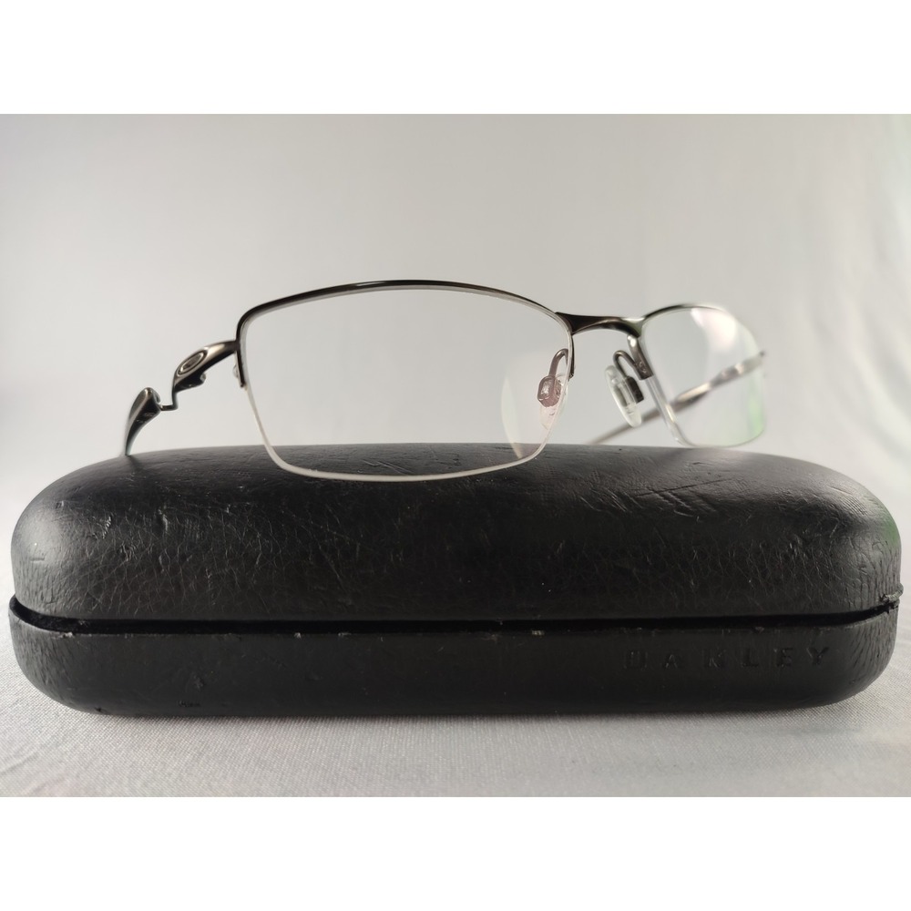 Oakley Transistor Brushed Chrome Titanium Eyeglasses Frames 22-216 54-18-135